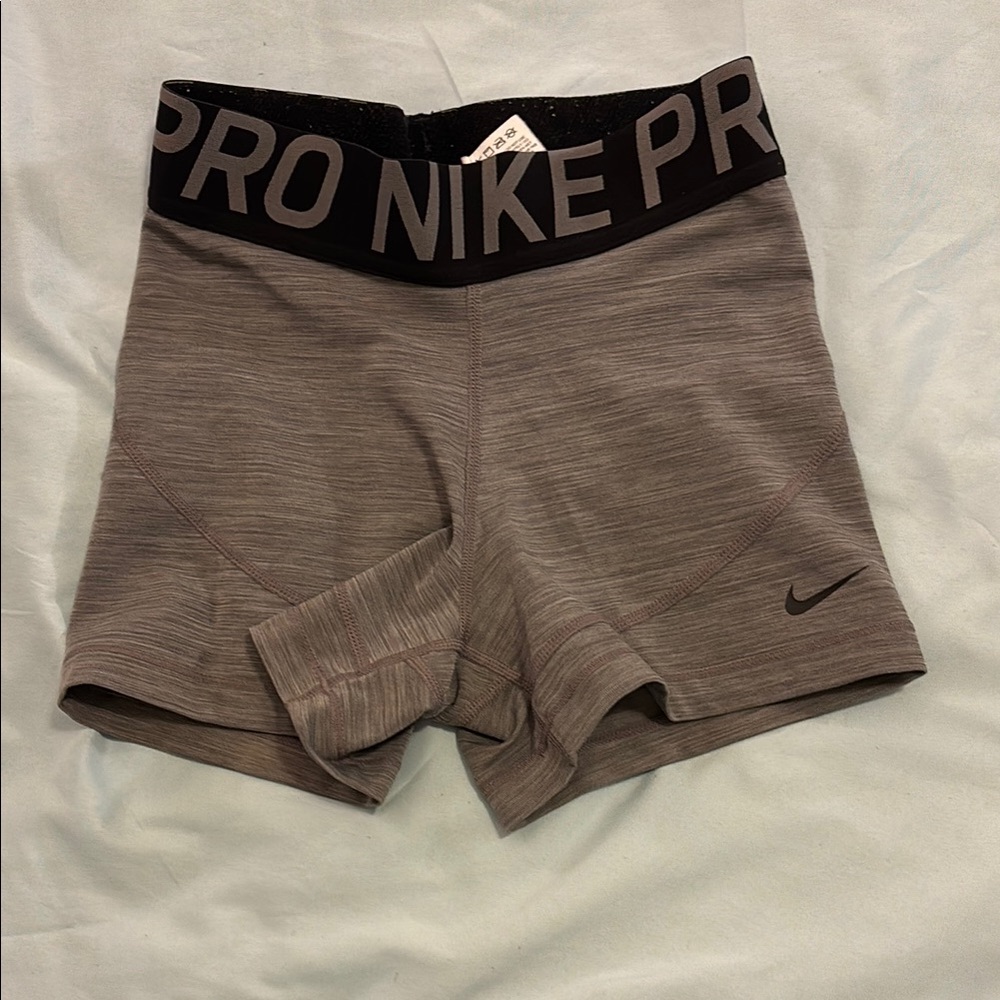 Nike Women's Pro Black and Gray Athletic Shorts